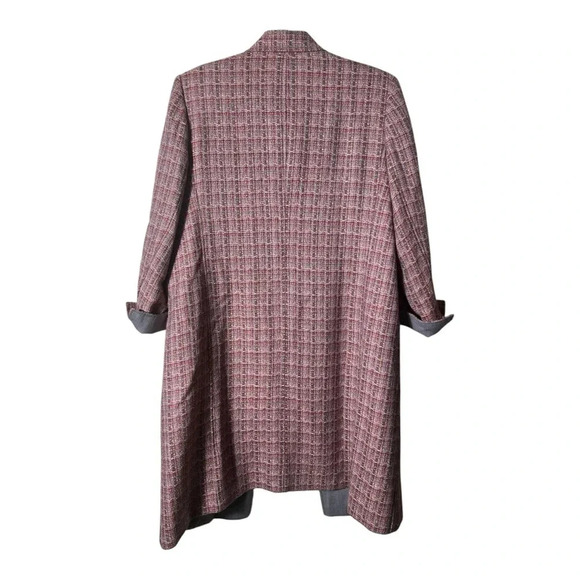 HARVE BENARD VINTAGE OPEN FRONT WOOL MIDI LENGTH COAT SIZE 18W 100% WOOL RED‎ - Picture 5 of 7